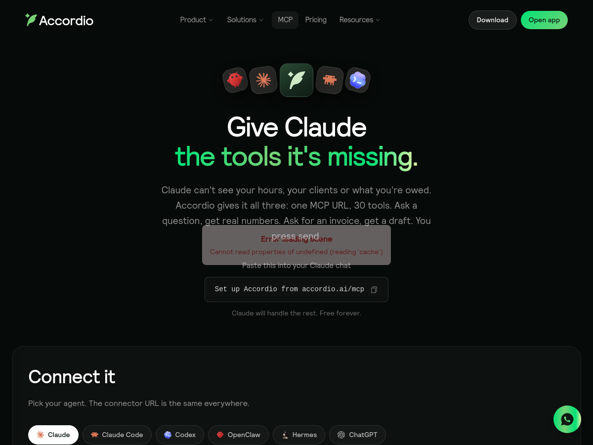 Screenshot of Accordio MCP