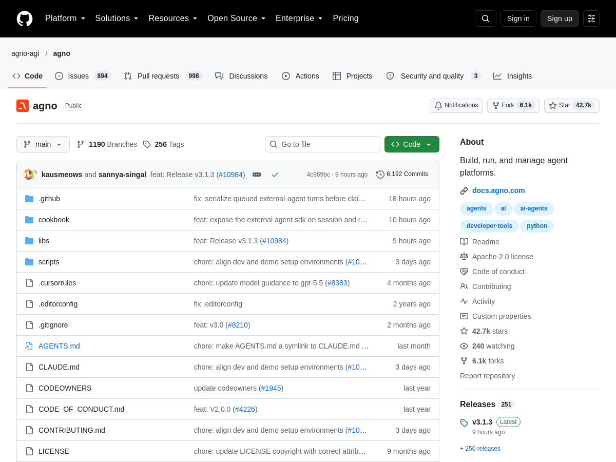 Screenshot of Agno
