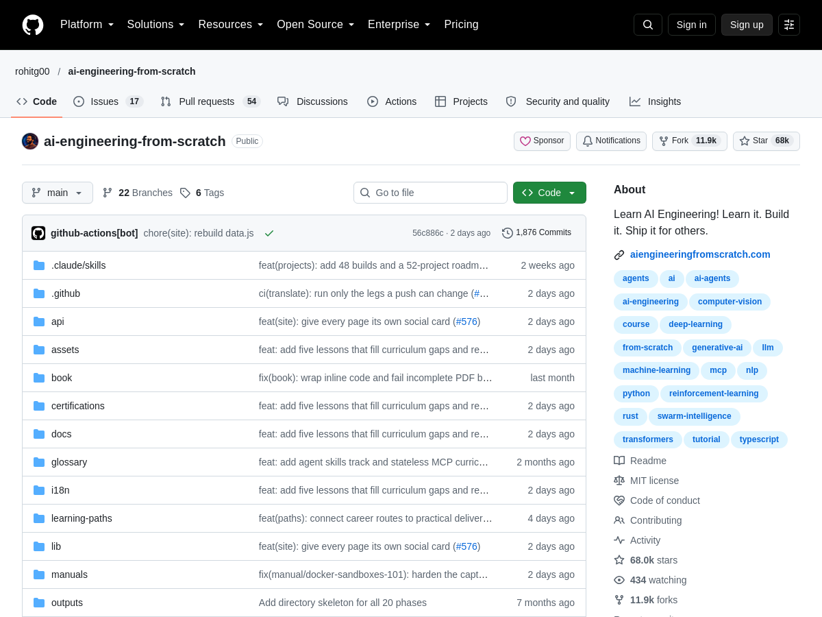 Screenshot of Ai Engineering From Scratch
