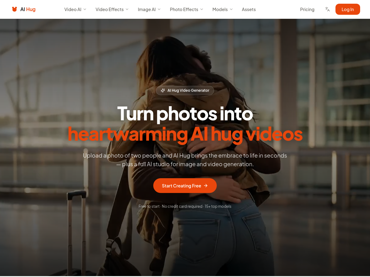 Screenshot of AI Hug