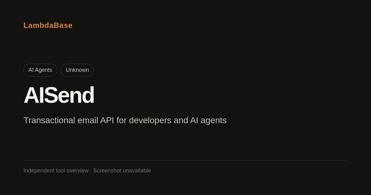 Screenshot of AISend