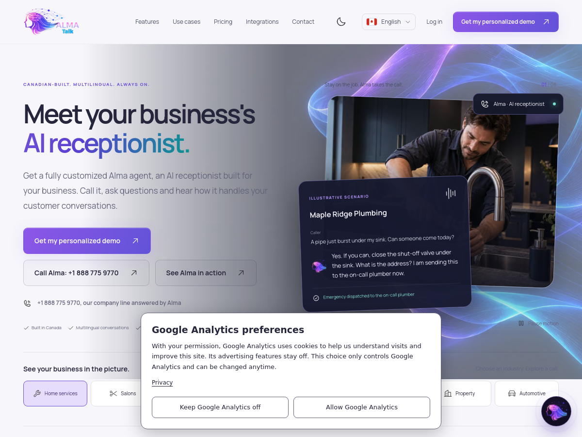 Screenshot of AlmaTalk
