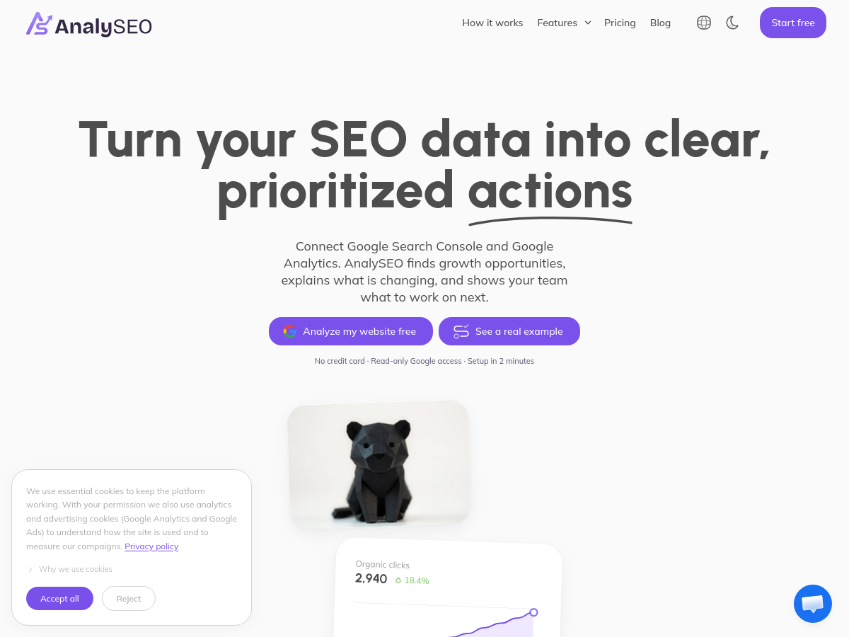 Screenshot of AnalySEO