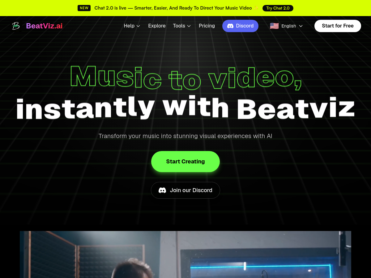 Screenshot of BeatViz AI