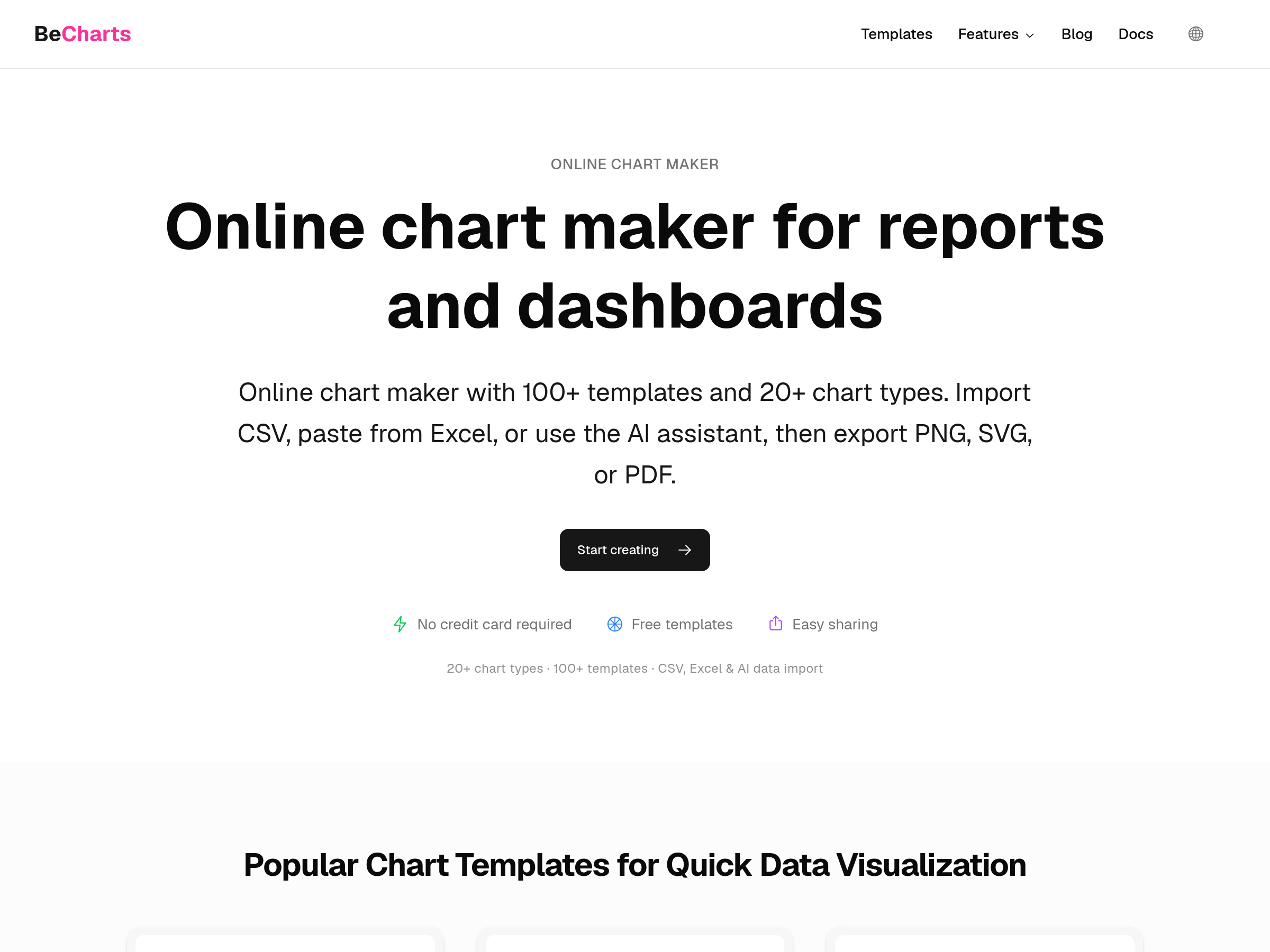 Screenshot of BeCharts