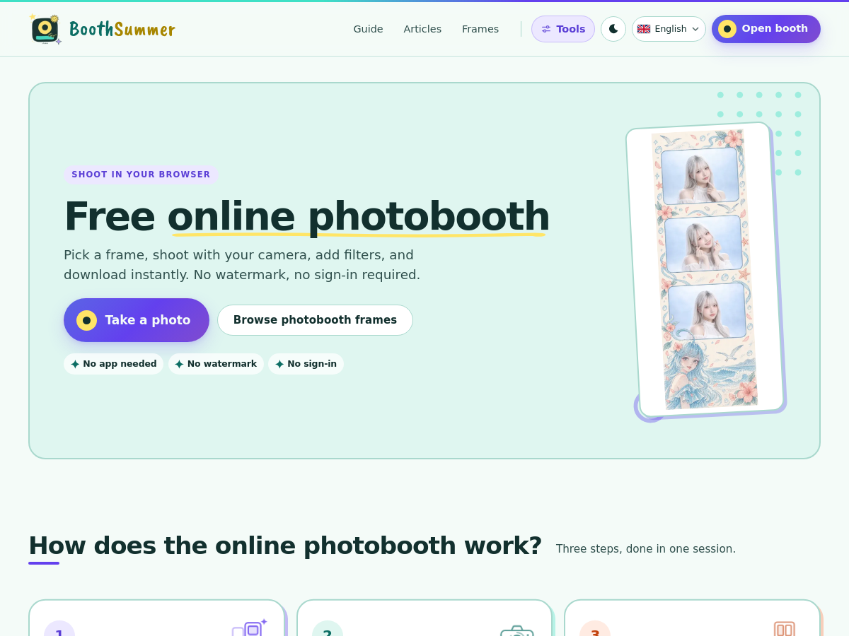 Screenshot of BoothSummer