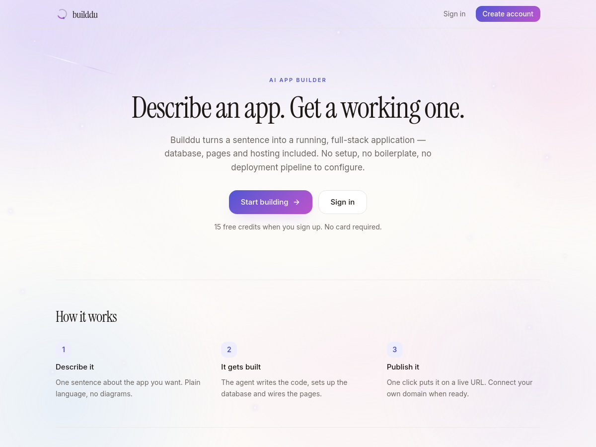 Screenshot of builddu