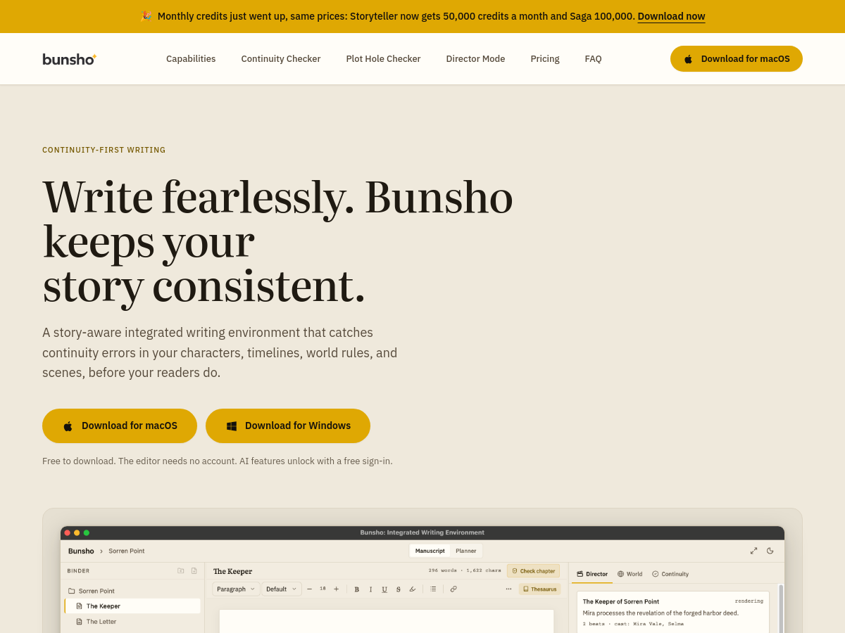 Screenshot of Bunsho