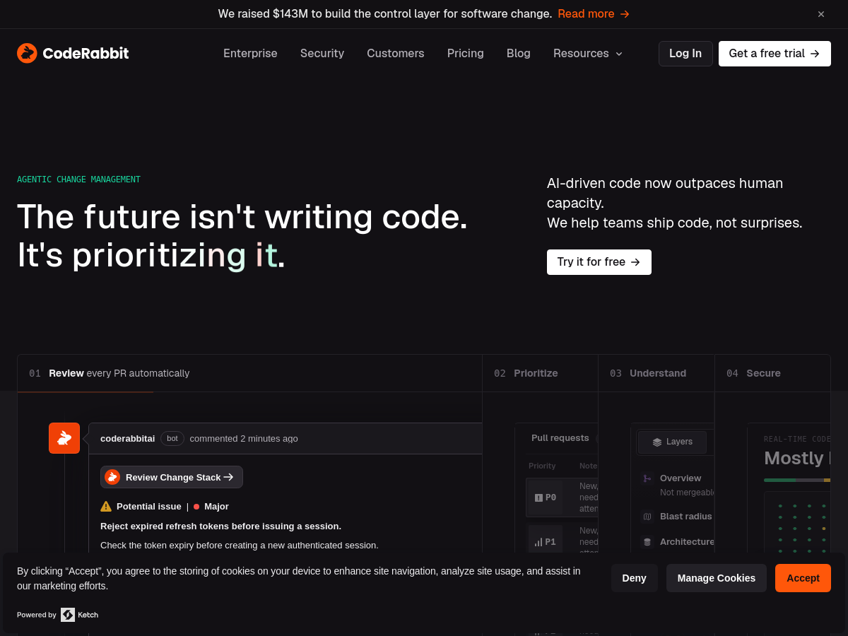 Screenshot of CodeRabbit