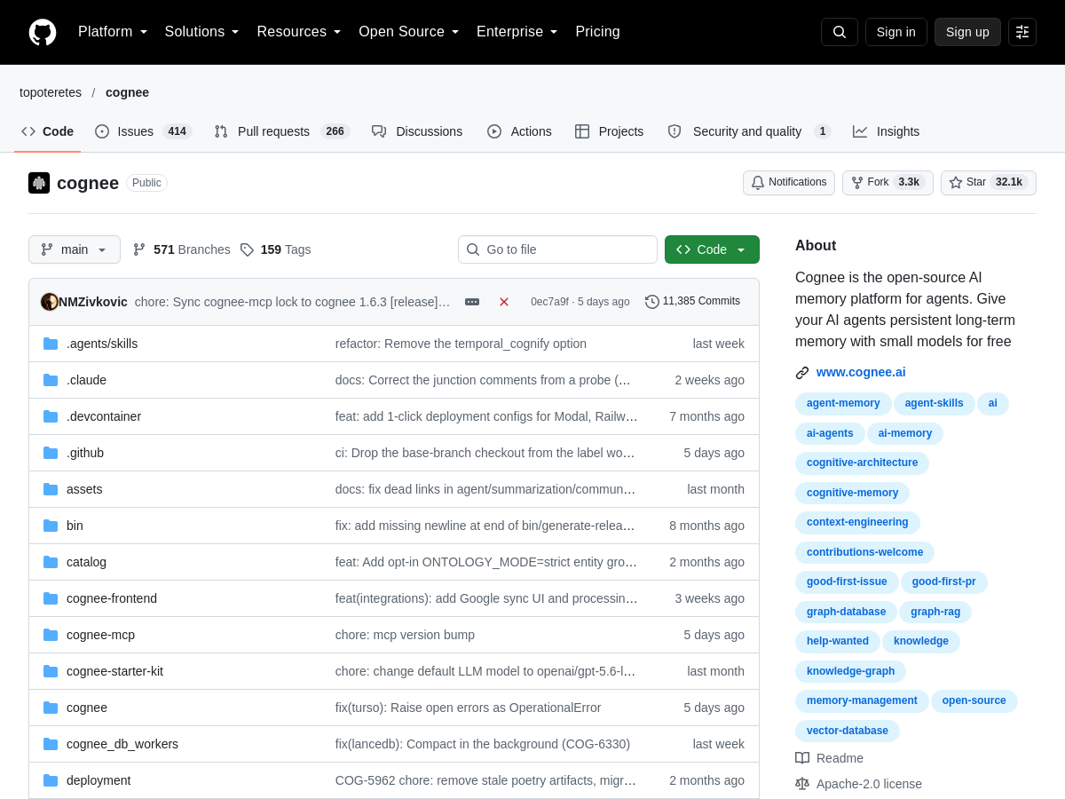 Screenshot of Cognee