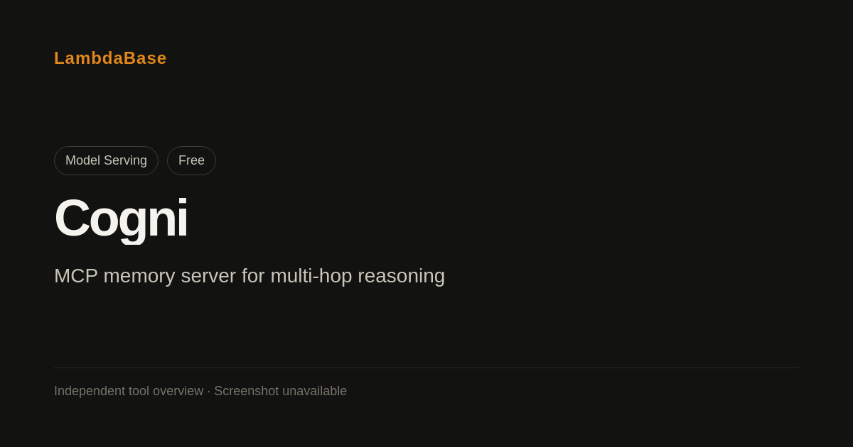 Screenshot of Cogni