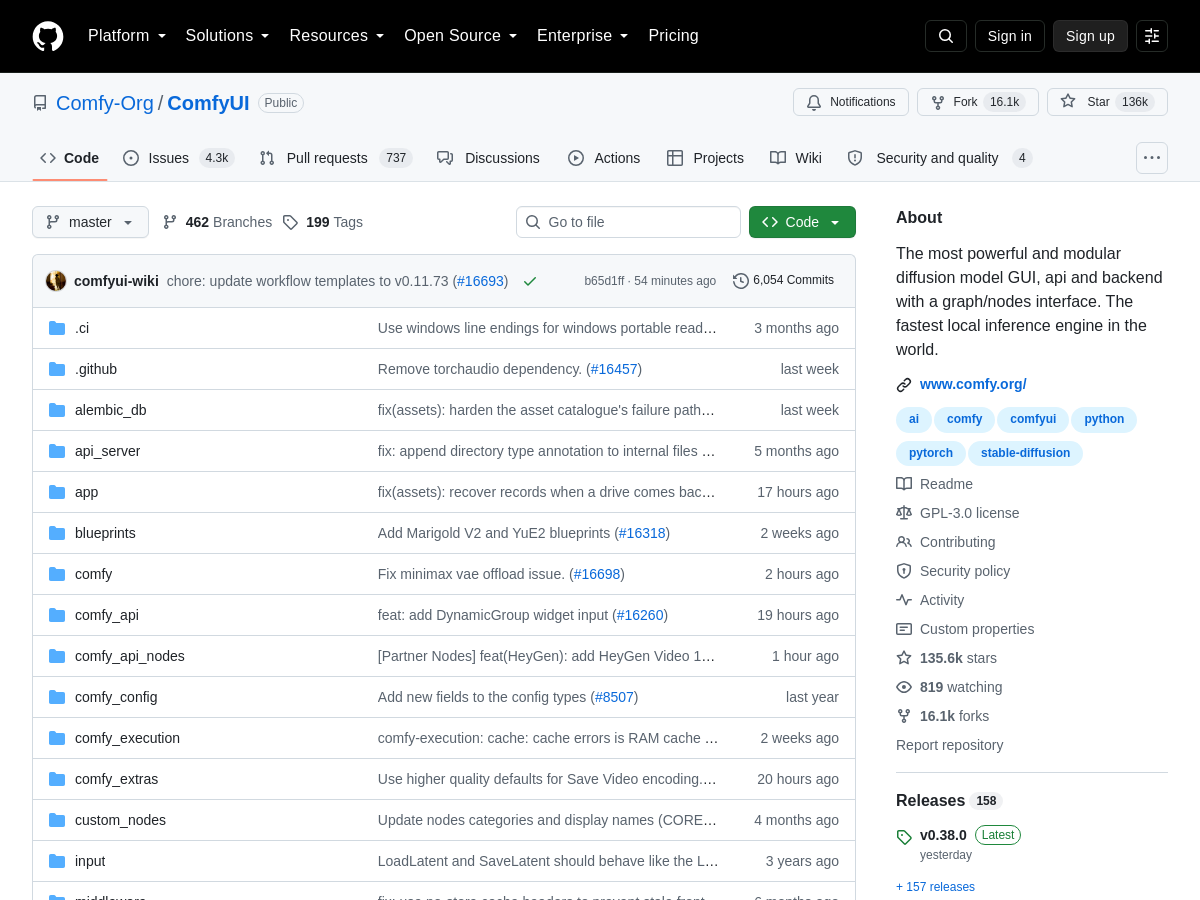 Screenshot of ComfyUI