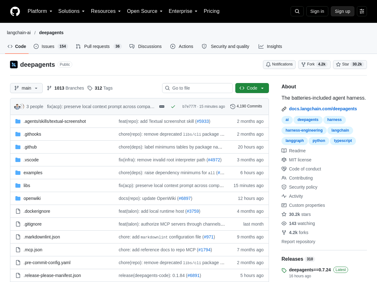 Screenshot of Deepagents