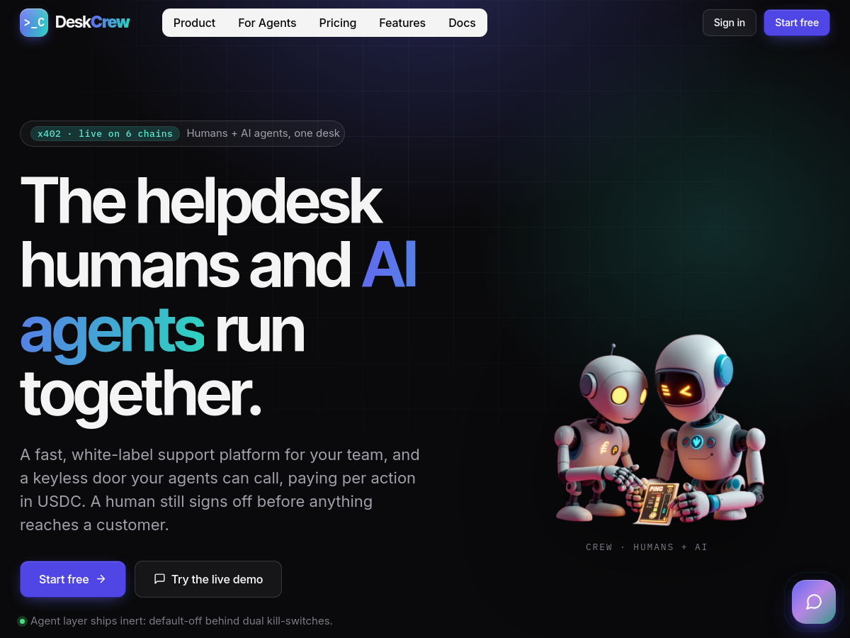 Screenshot of DeskCrew