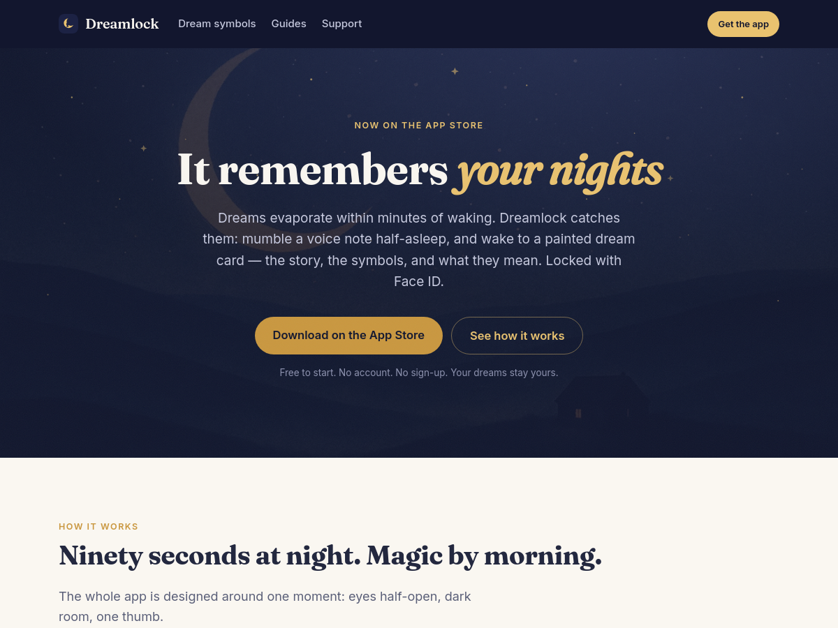 Screenshot of Dreamlock