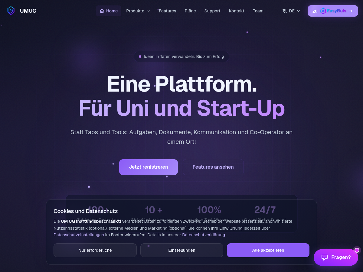 Screenshot of EasyBuis