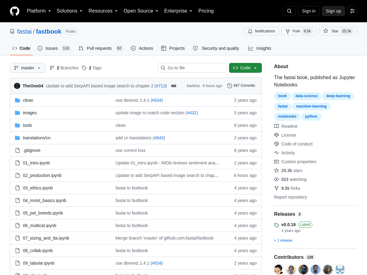 Screenshot of Fastbook