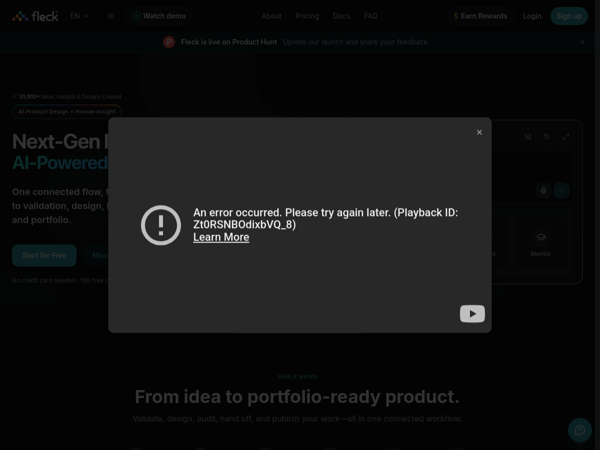 Screenshot of Fleck AI