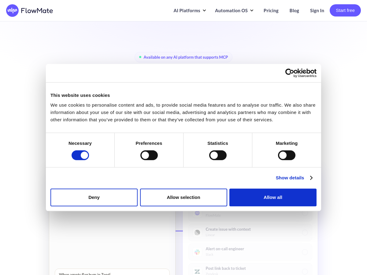 Screenshot of FlowMate