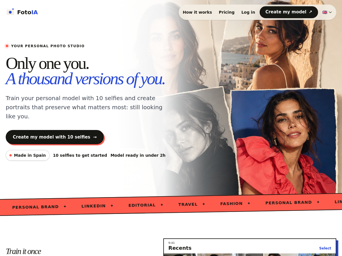 Screenshot of FotoIA