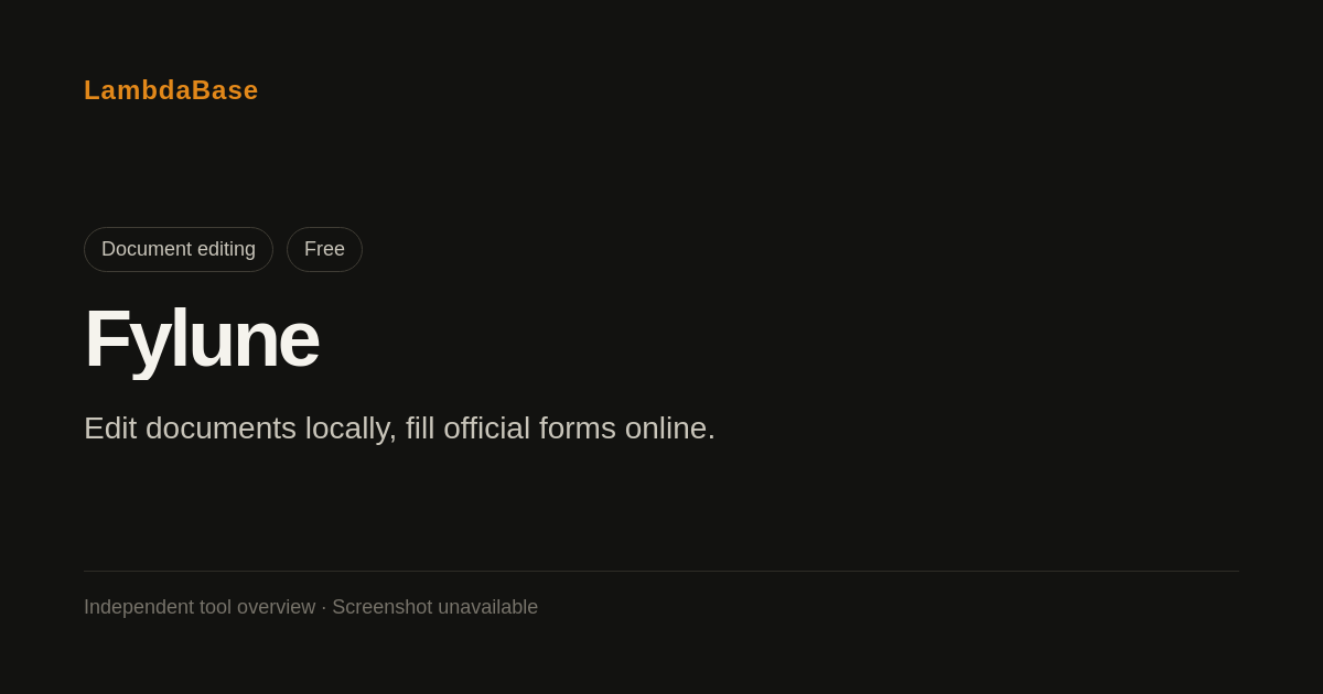 Screenshot of Fylune