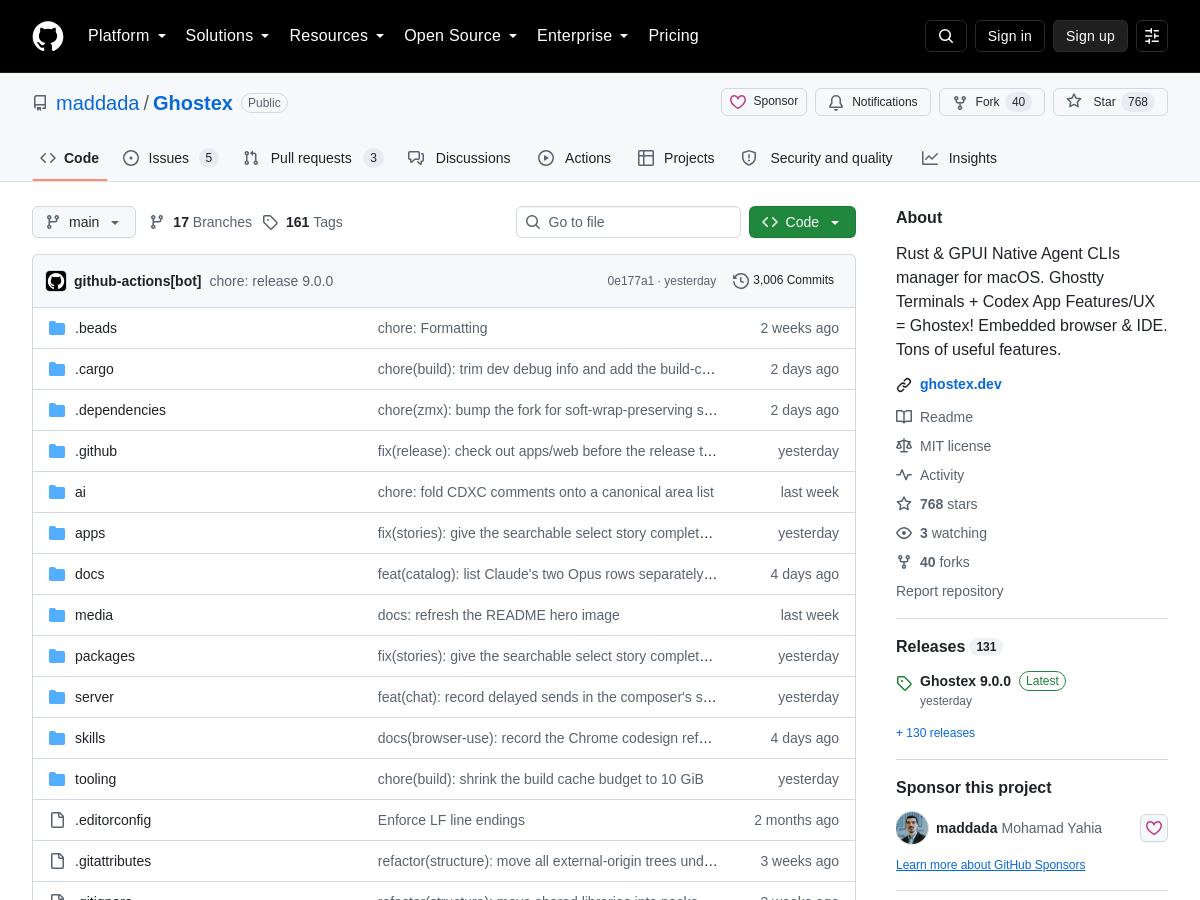 Screenshot of Ghostex