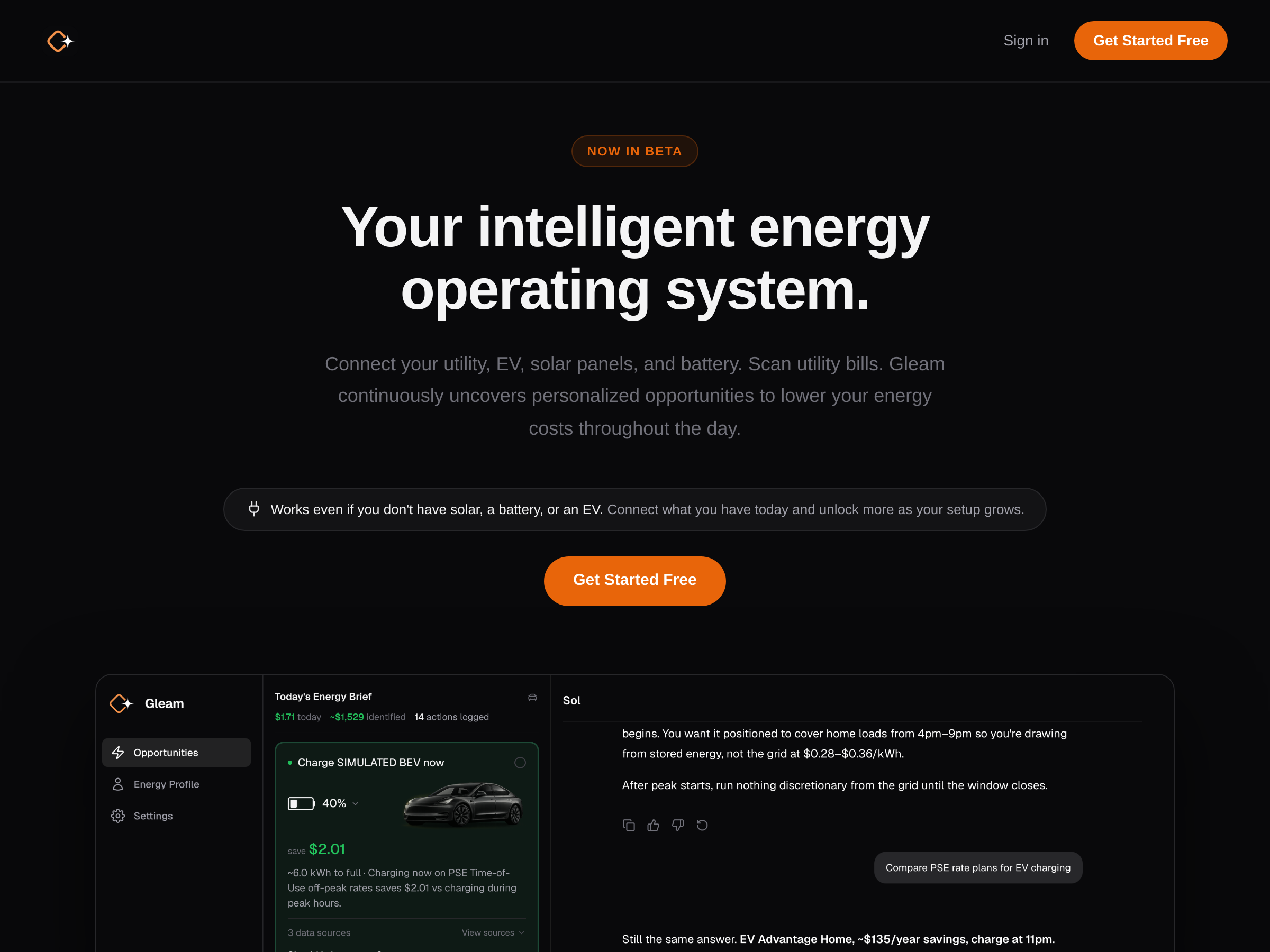 Screenshot of Gleam