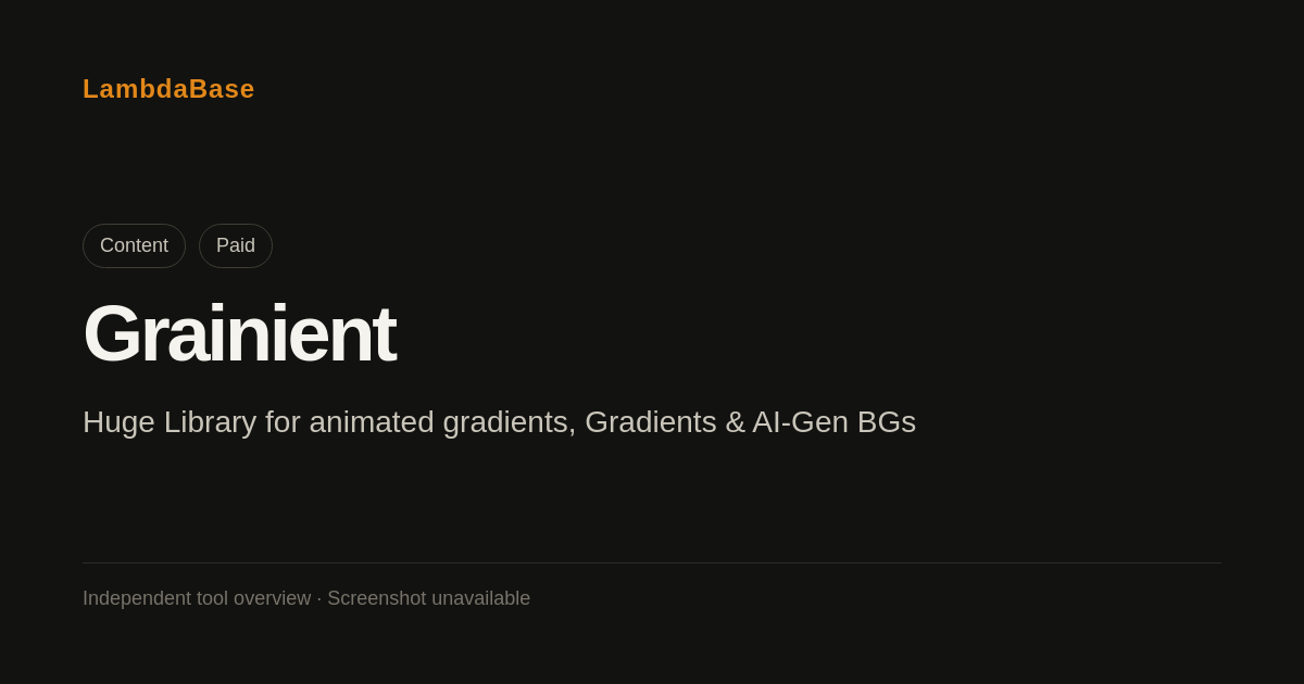 Screenshot of Grainient
