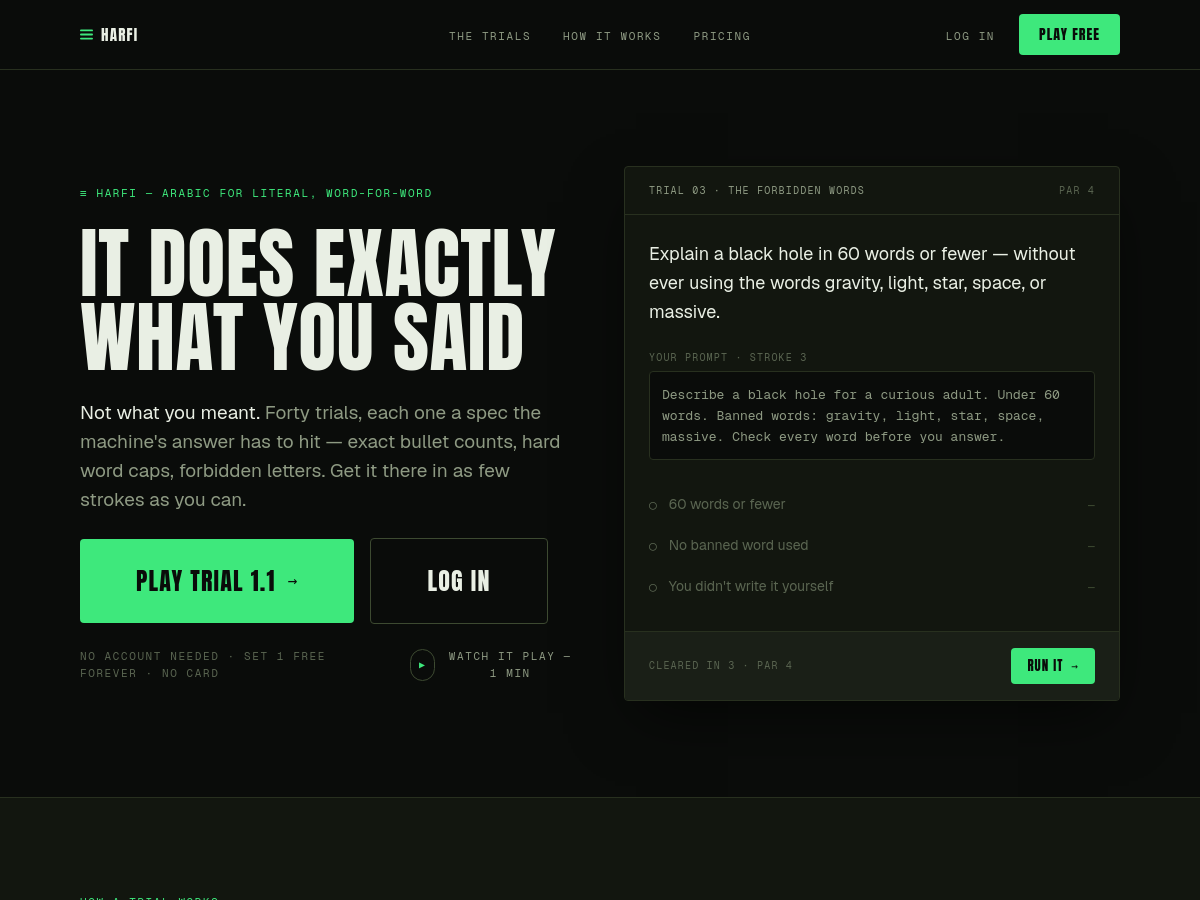 Screenshot of Harfi