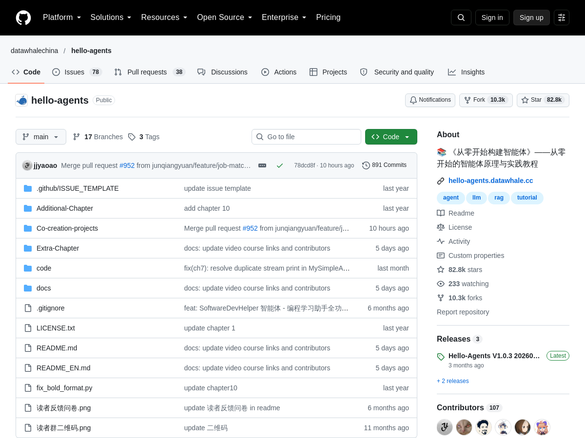 Screenshot of Hello Agents