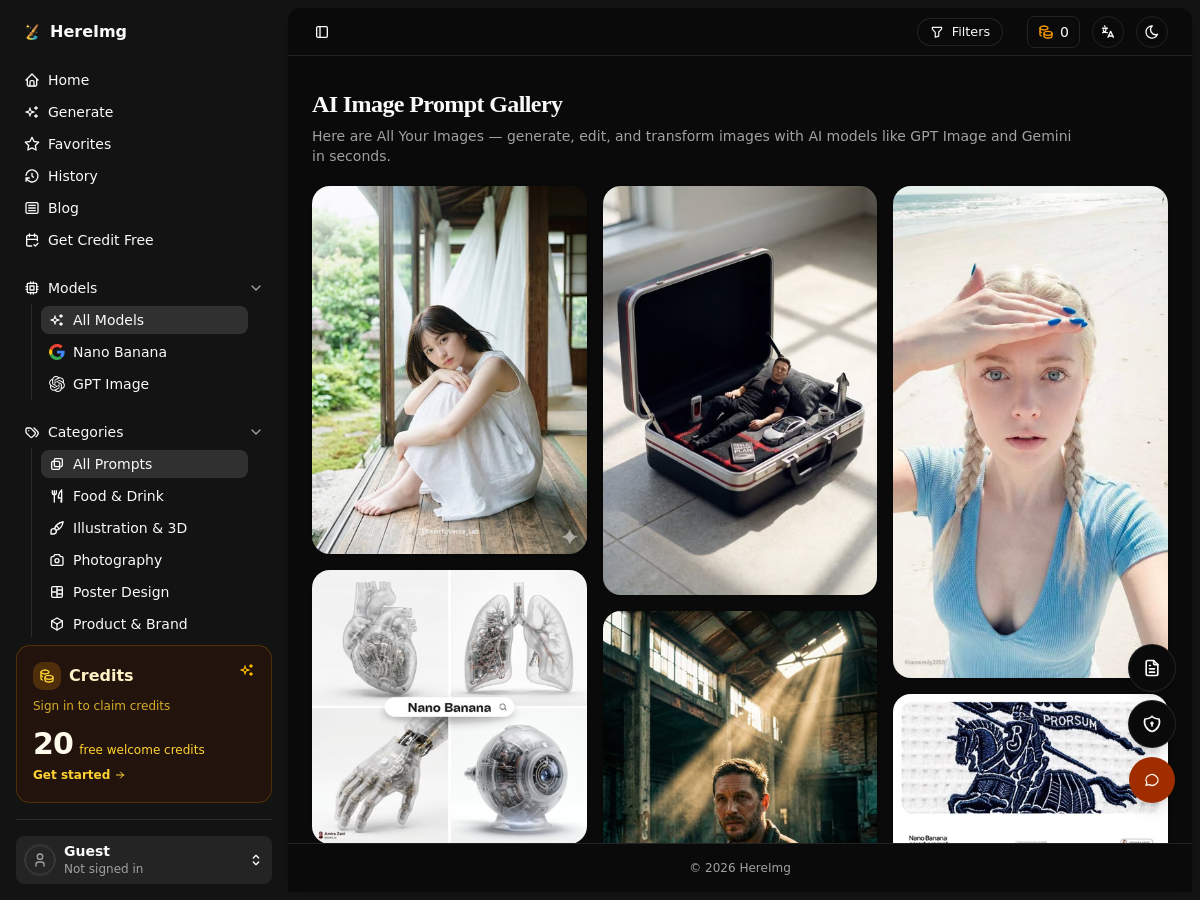 Screenshot of HereImg