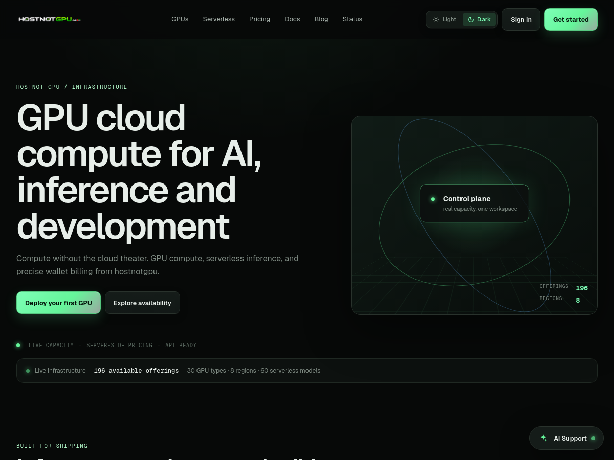 Screenshot of Hostnot GPU