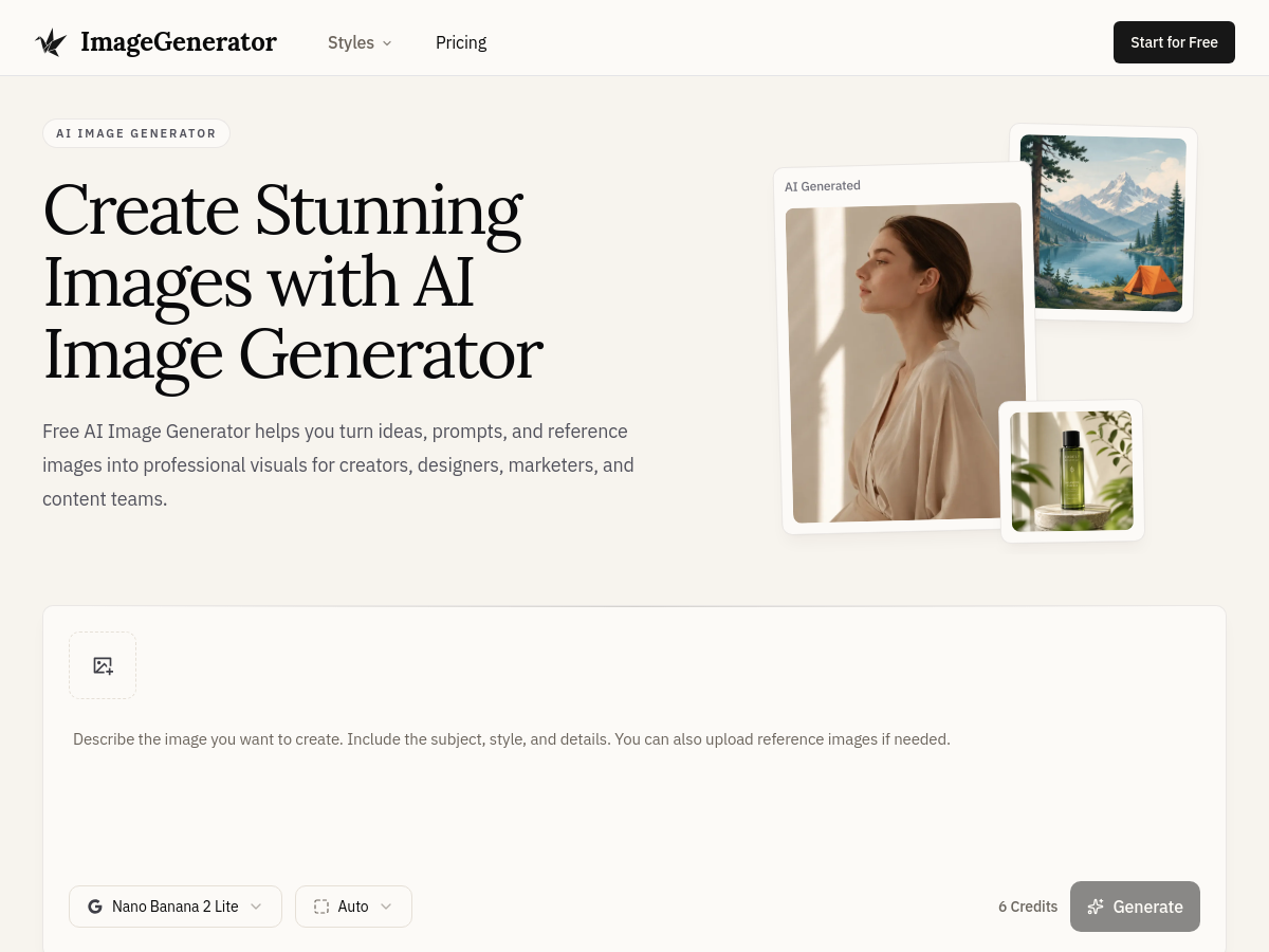 Screenshot of ImageGenerator