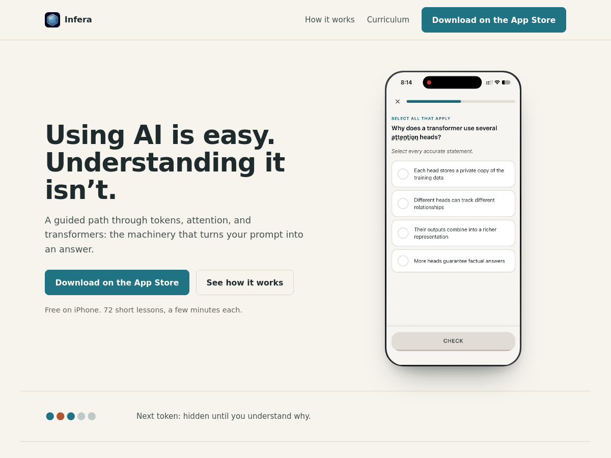 Screenshot of Infera