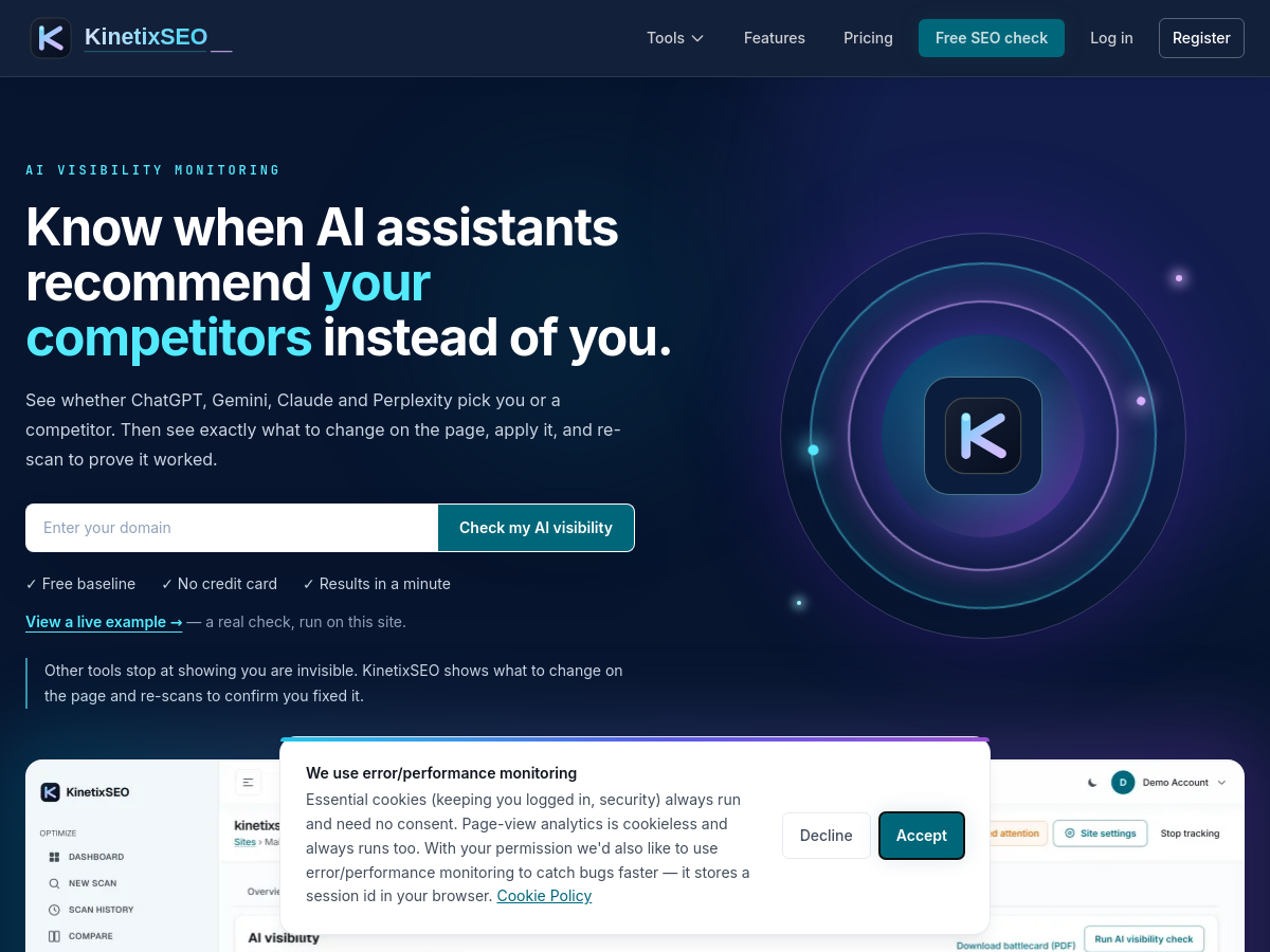 Screenshot of Kinetix