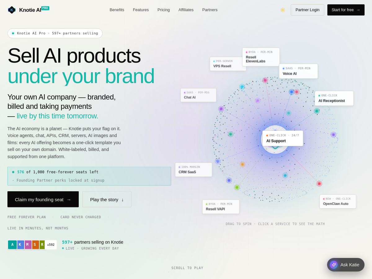 Screenshot of Knotie AI