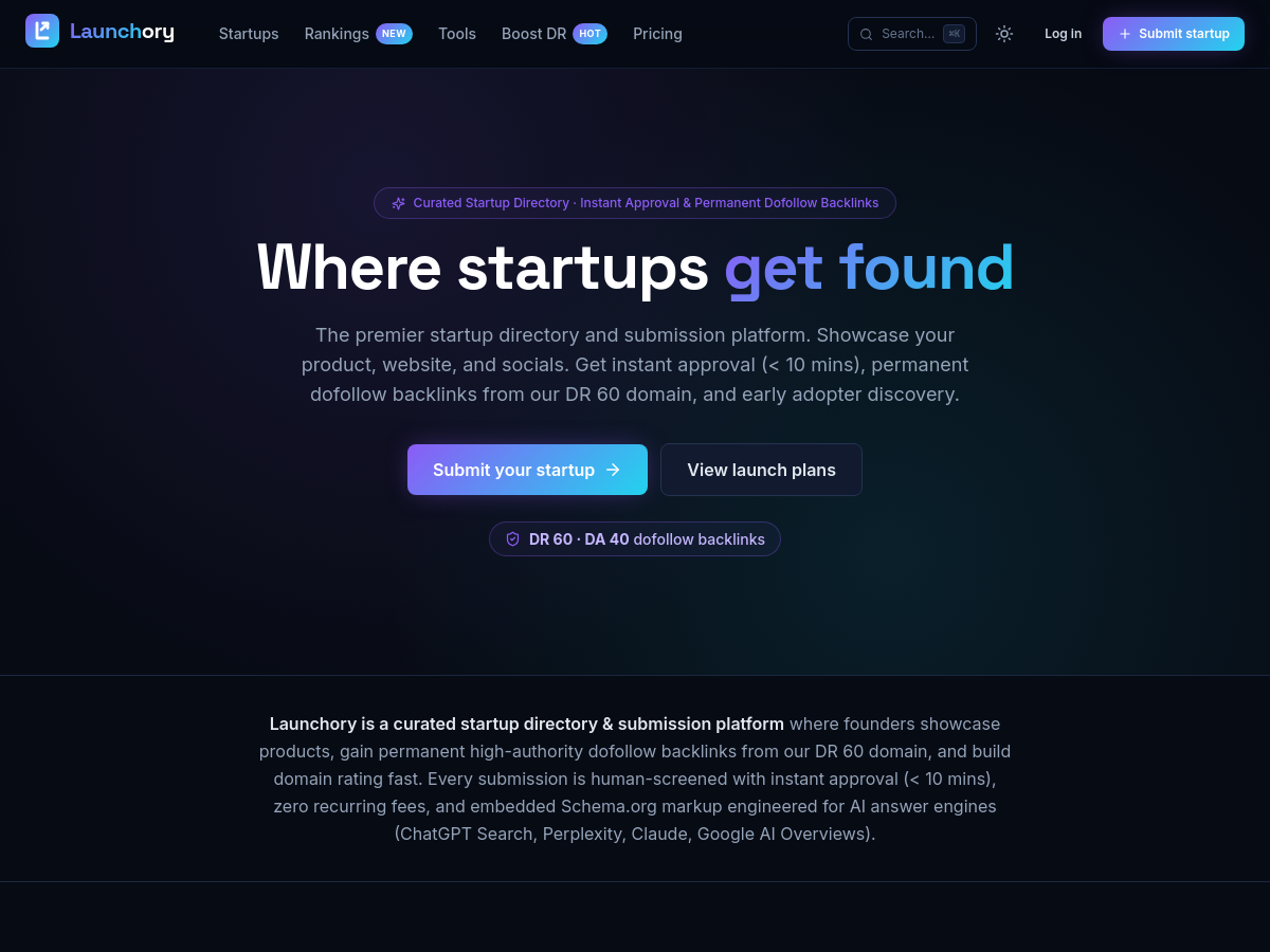 Screenshot of Launchory