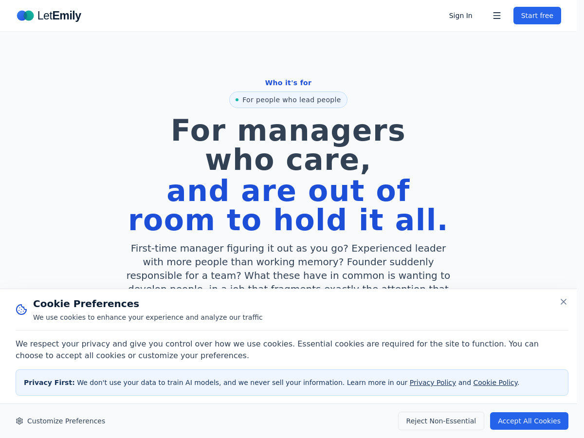 Screenshot of LetEmily