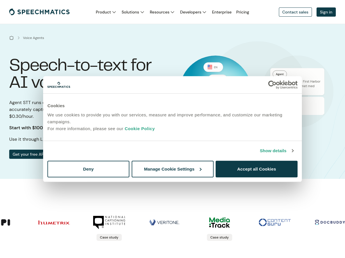 Screenshot of Linden by Speechmatics