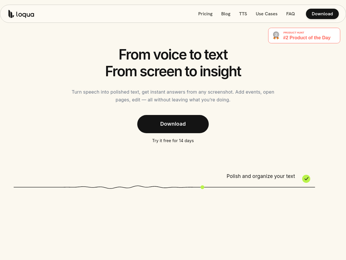 Screenshot of Loqua