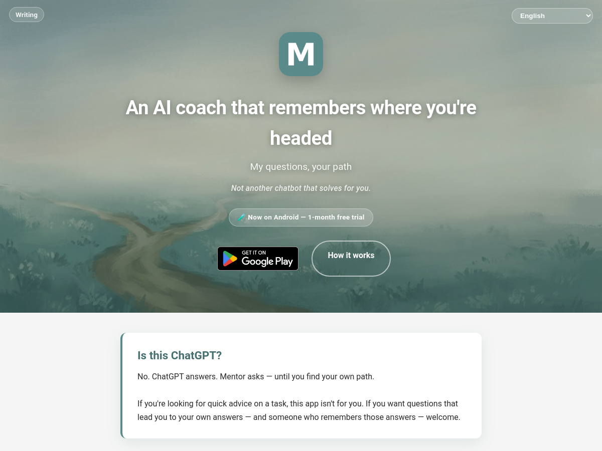 Screenshot of Mentor