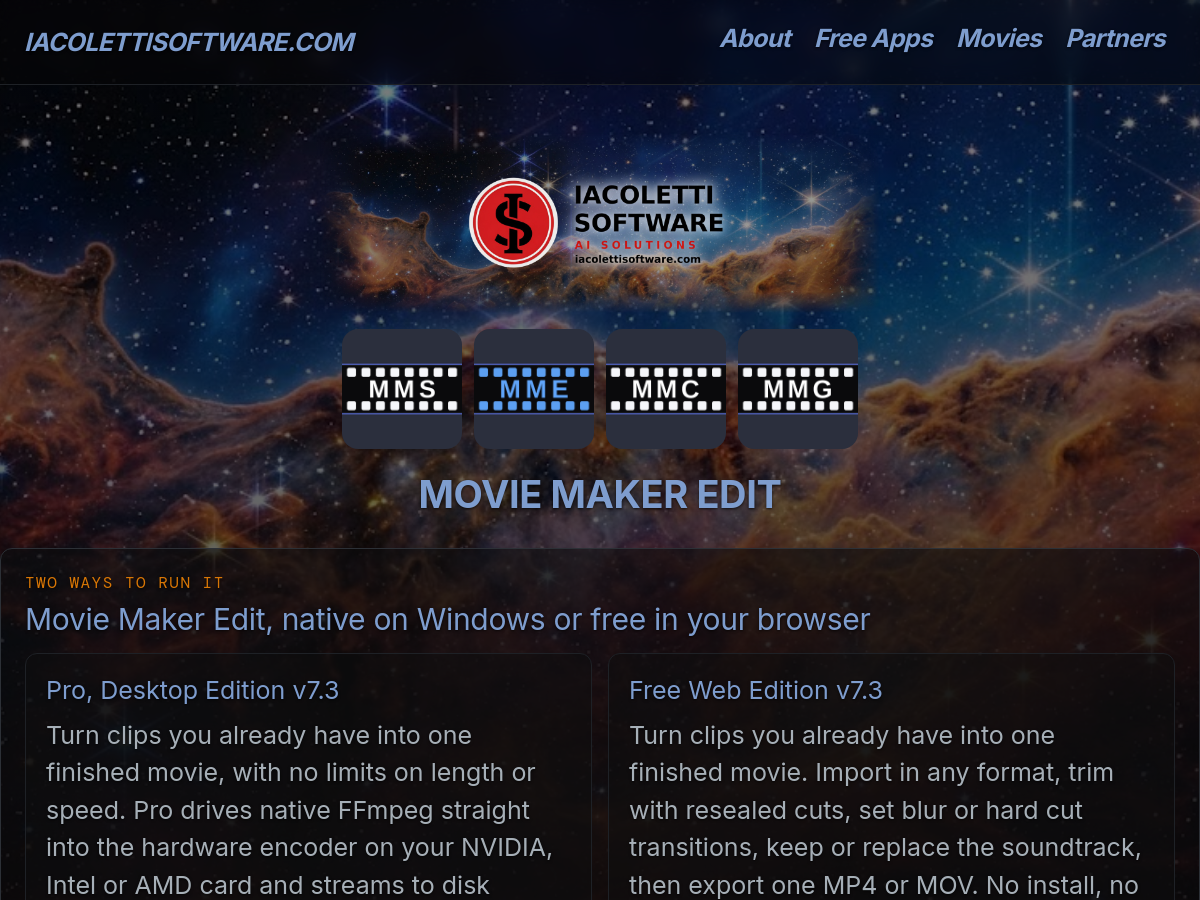 Screenshot of Movie Maker Edit