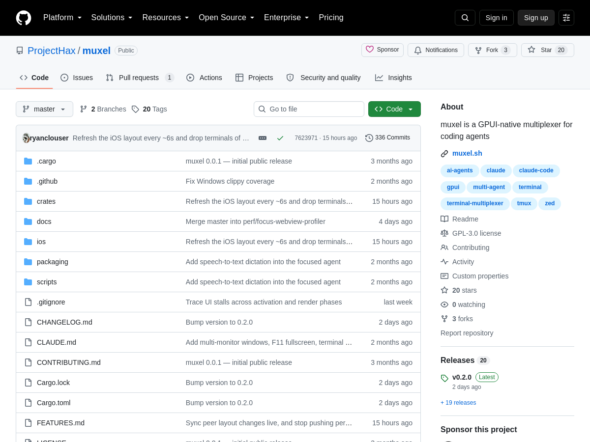 Screenshot of muxel