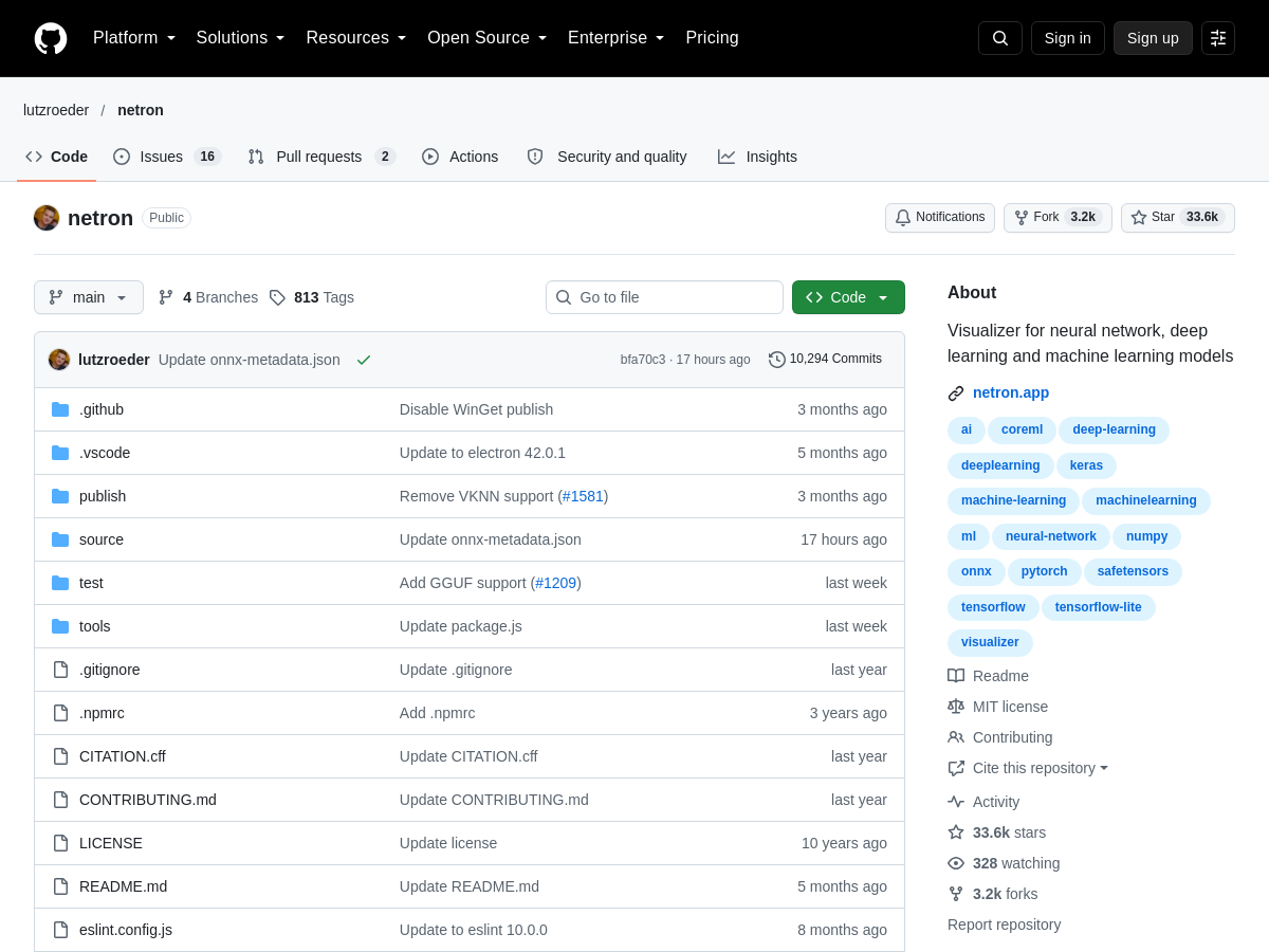 Screenshot of Netron