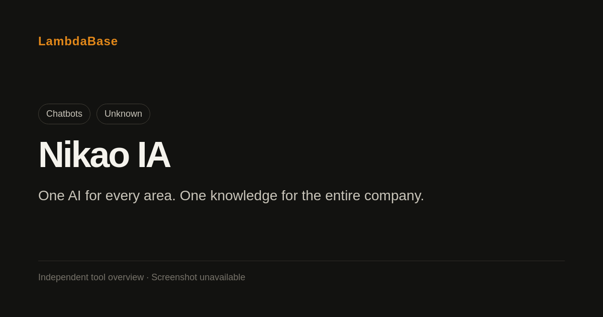 Screenshot of Nikao IA