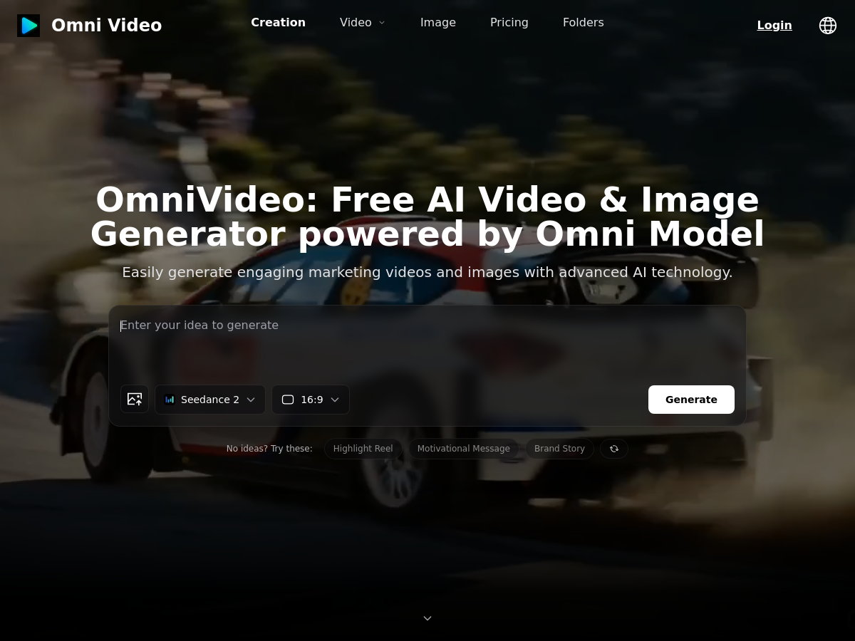 Screenshot of OmniVideo