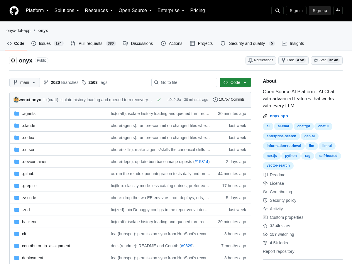 Screenshot of Onyx
