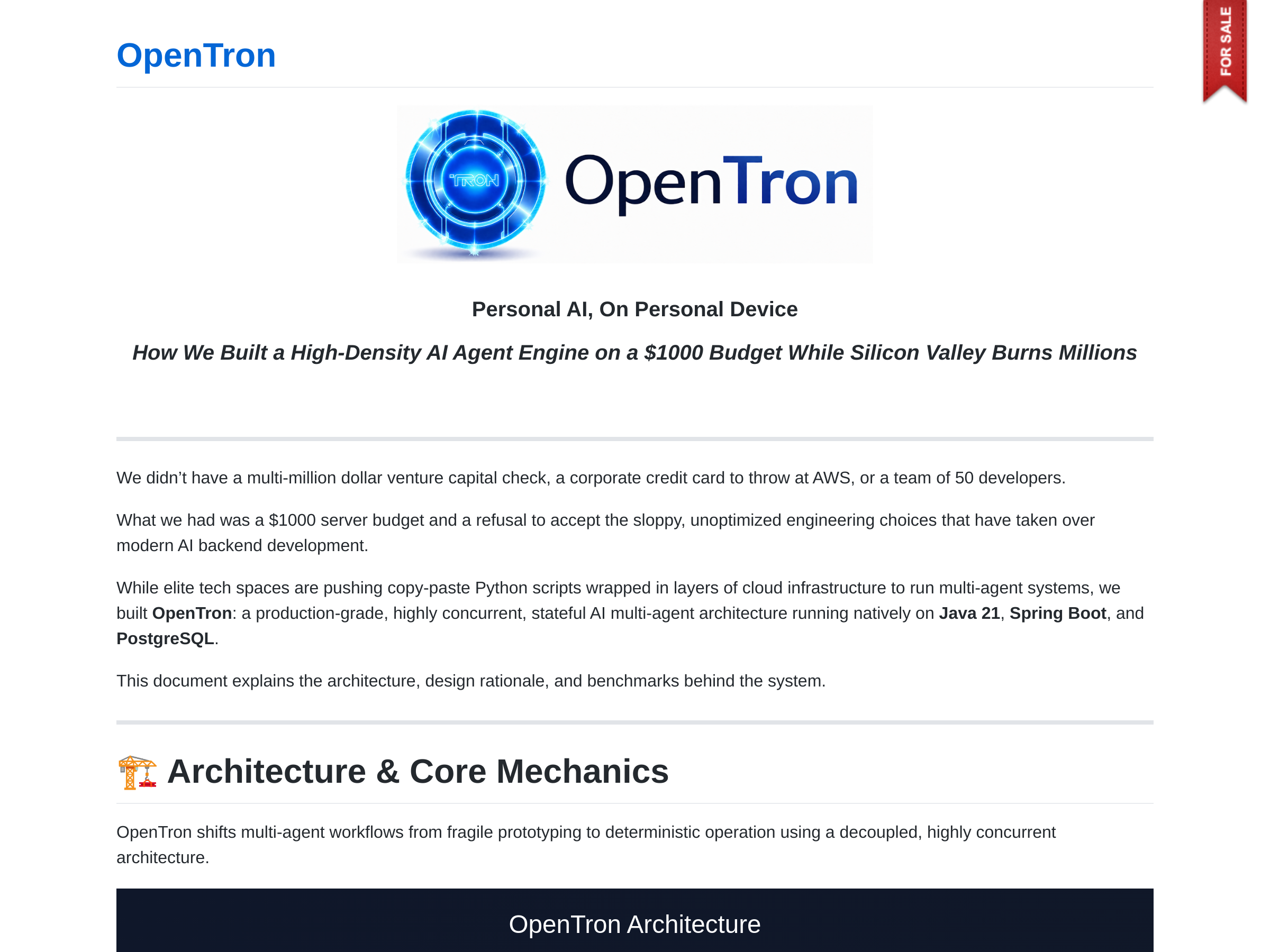 Screenshot of OpenTron