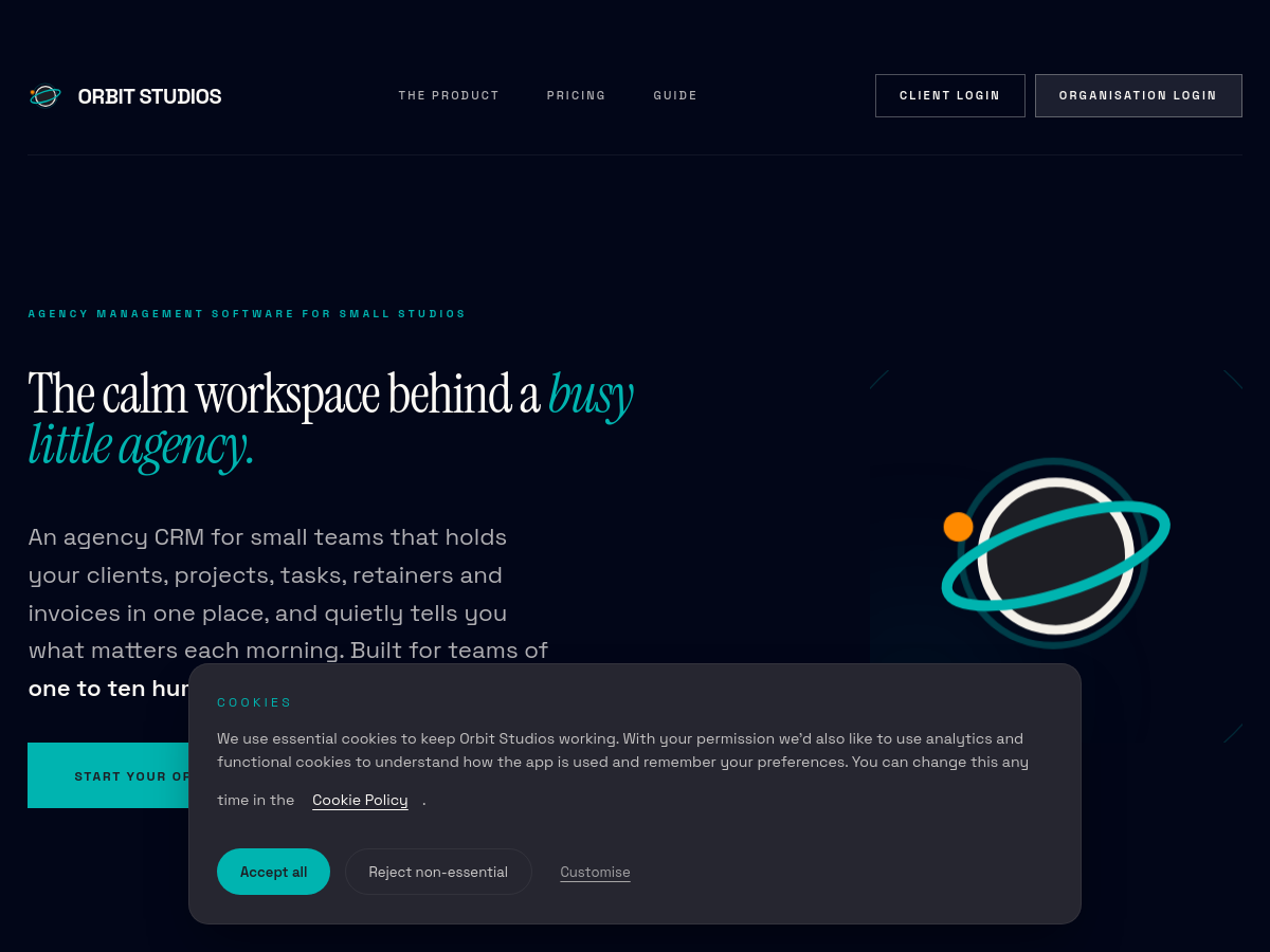Screenshot of Orbit Studios