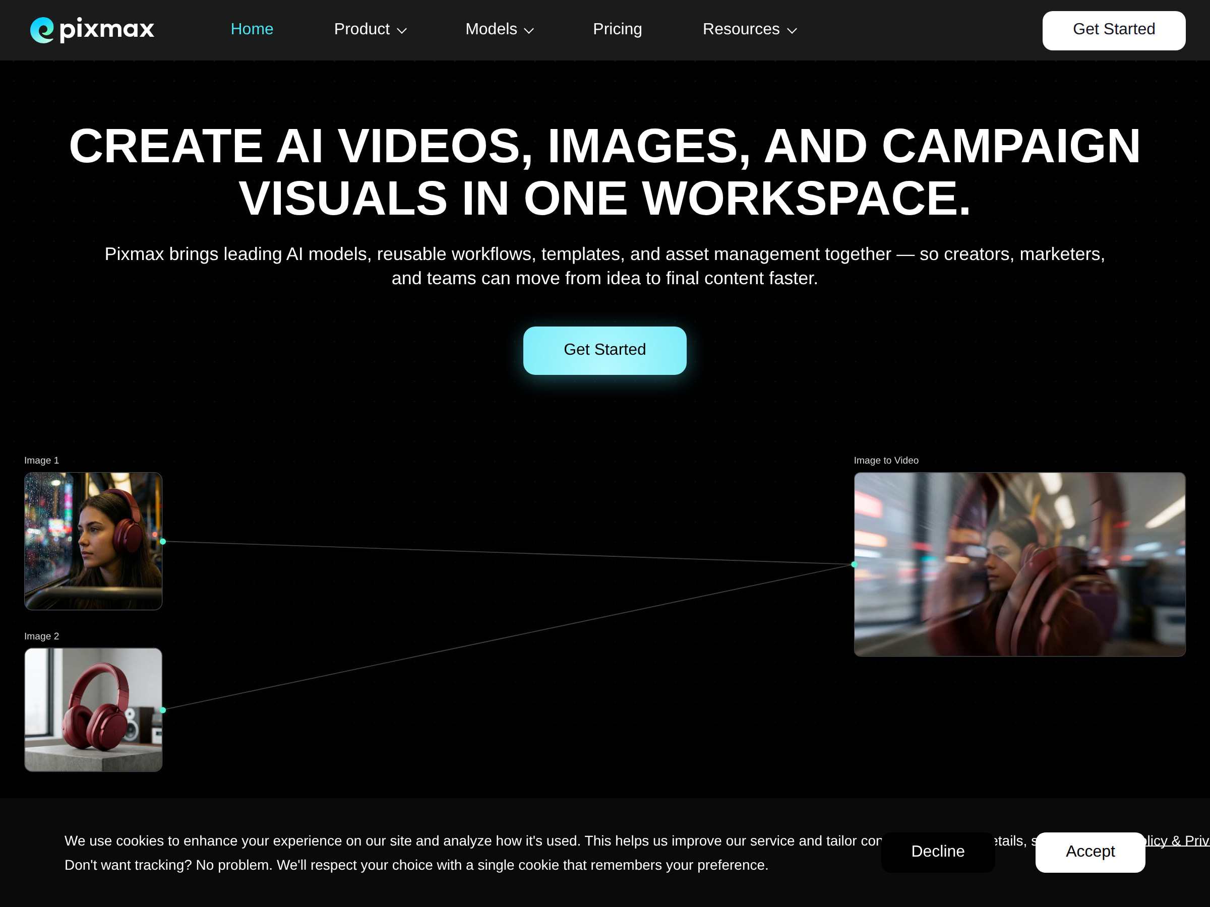 Screenshot of Pixmax.ai